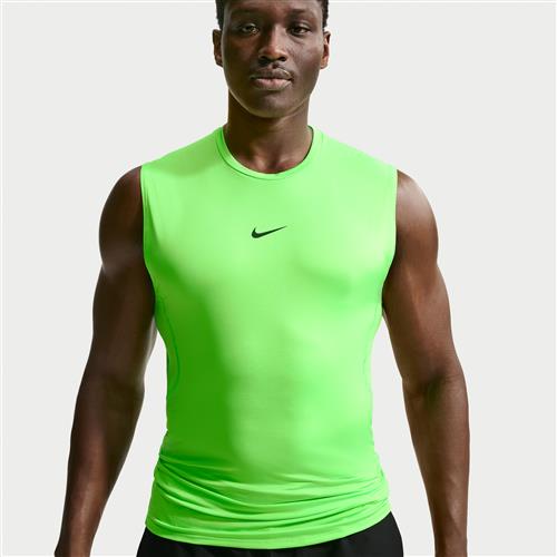 Tætsiddende Nike Pro Dri-FIT-fitnessoverdel uden ærmer til mænd - grøn