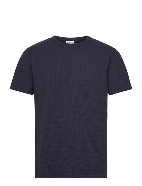 Selected | Slhsander Seersucker Ss O-Neck Tee | XL