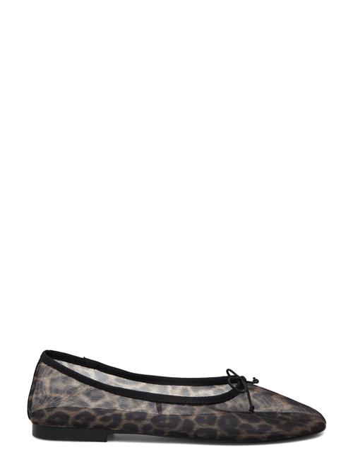 Mango | Animal-Print Mesh Ballerina Flats | 36