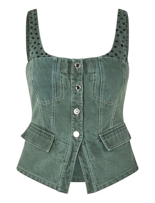 STINE GOYA | 2393 Denim, Scoopneck Pockets Vest | XL