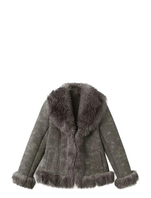 Mango | Suede-Effect Faux-Fur Jacket | S
