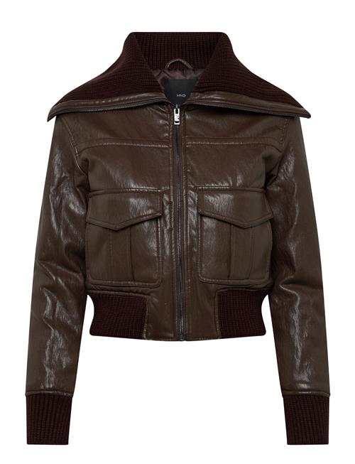 Mango | Faux-Leather Jacket With A Roll-Neck Collar | L