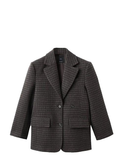 Mango | Micro Houndstooth Wool Blazer | L