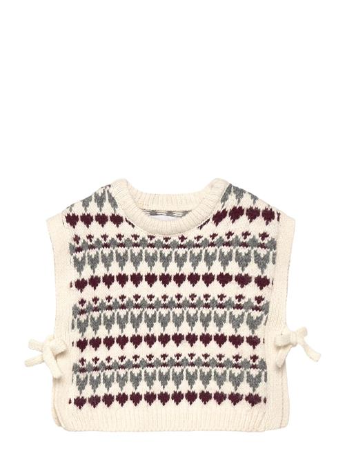 Mango | Knitted Waistcoat With Heart Pattern | 9-12M