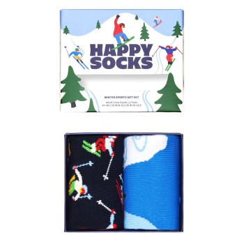 Happy socks Strømper 2P Winter Sports Gift Set Hvid Str 41/46