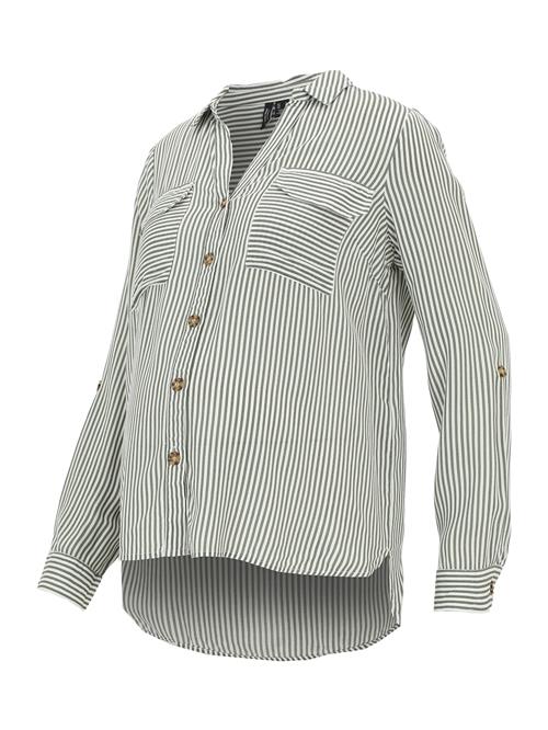 Vero Moda Maternity Bluse 'VMMBumpy'  siv / hvid