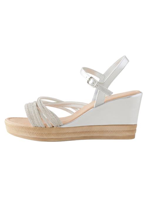 Next Sandaler med rem  perlehvid