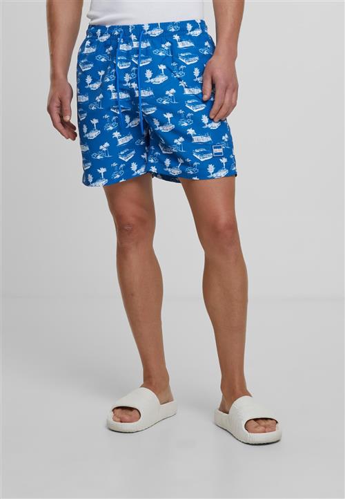 Urban Classics Badeshorts  blå / hvid