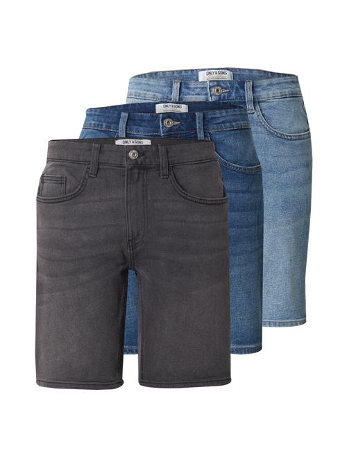 Only & Sons Jeans 'ONSWEFT'  blue denim / lyseblå / mørkegrå