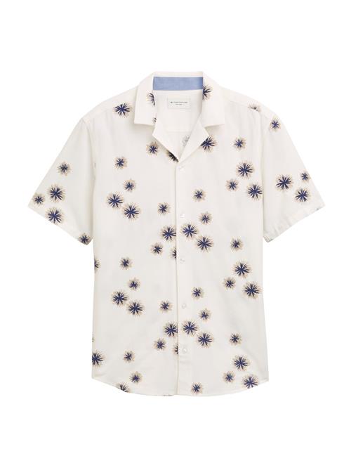 TOM TAILOR Skjorte  kit / mørkeblå / hvid