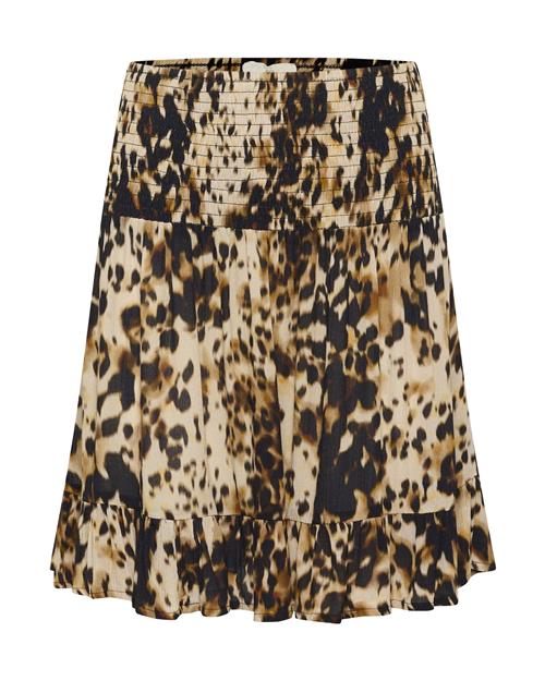 Kaffe Nederdel 'KAThora Amber'  lysebeige / brun / mørkebrun