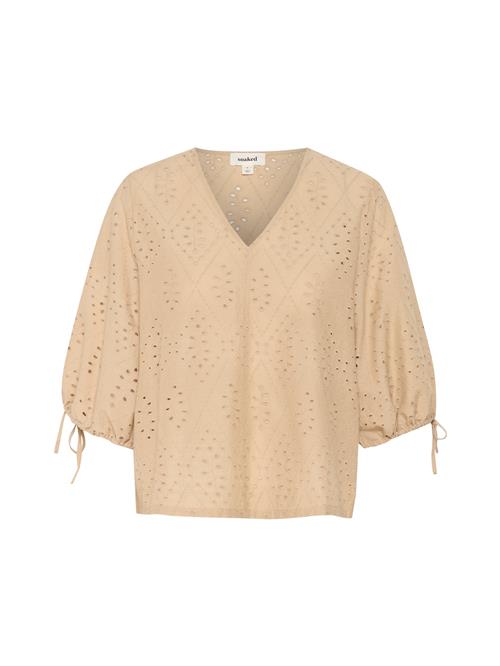 SOAKED IN LUXURY Bluse 'Joella'  beige