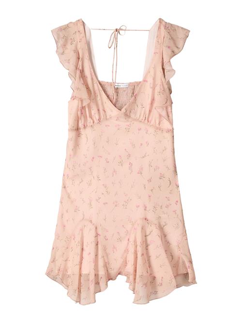 Bershka Sommerkjole  oliven / pink / gammelrosa