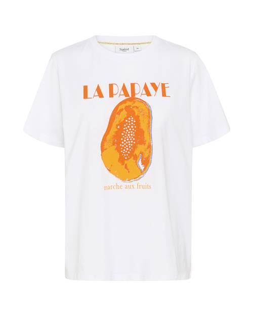 SAINT TROPEZ Shirts 'HardaSZ'  orange / mørkeorange / hvid