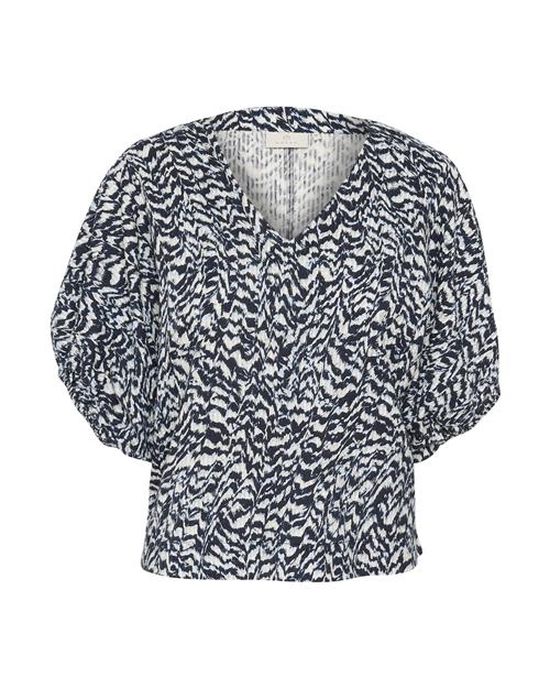 Kaffe Bluse 'Ruffalo'  navy / hvid
