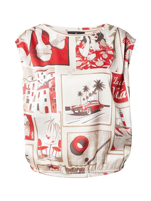 monari Bluse  beige / lysebrun / rød / sort