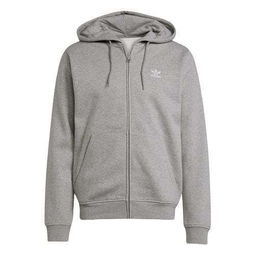 ADIDAS ORIGINALS Sweatjakke 'Trefoil Essentials'  grå-meleret / hvid