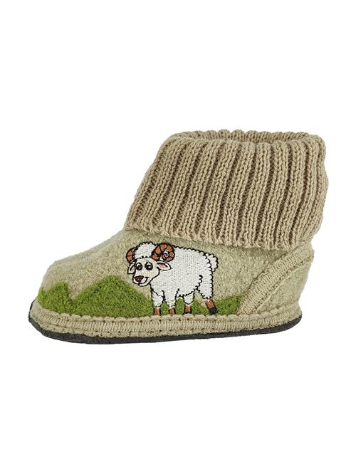 BECK Hjemmesko 'Böckle'  beige / brun / grøn / hvid