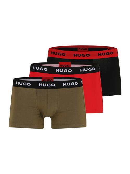 HUGO Boksershorts  khaki / rød / sort / hvid