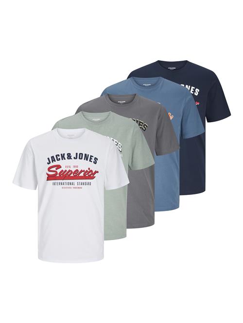 JACK & JONES Bluser & t-shirts  blå / grå / lysegrøn / hvid