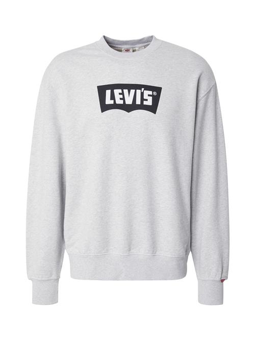 LEVI'S ® Sweatshirt 'Premium Graphic Crewneck Sweatshirt'  lysegrå / sort / hvid
