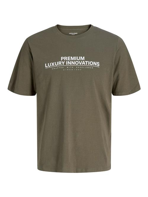 JACK & JONES Bluser & t-shirts  oliven / hvid