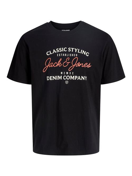JACK & JONES Bluser & t-shirts  orangerød / sort / hvid
