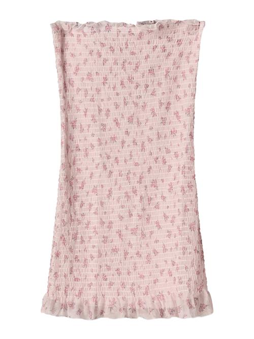 Bershka Sommerkjole  mørkegrøn / lyserød / lys pink