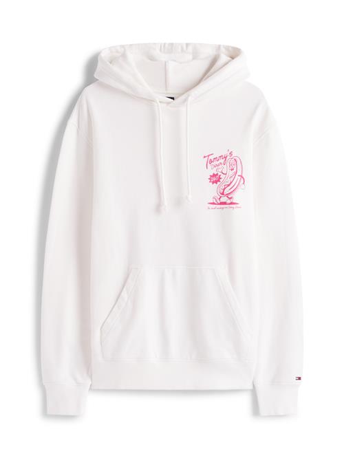 Tommy Jeans Sweatshirt 'NOVELTY FAIR'  lyserød / hvid