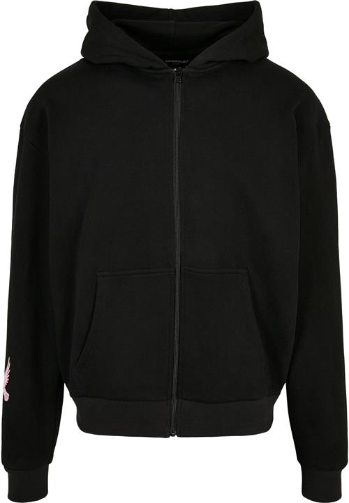 MT Upscale Sweatjakke 'Doves'  lysegrå / lilla / sort / offwhite