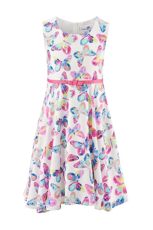 happy girls Kjole  ecru / navy / lyseblå / pink