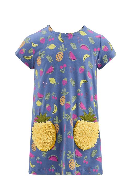 happy girls Kjole  safir / citron / oliven / eosin