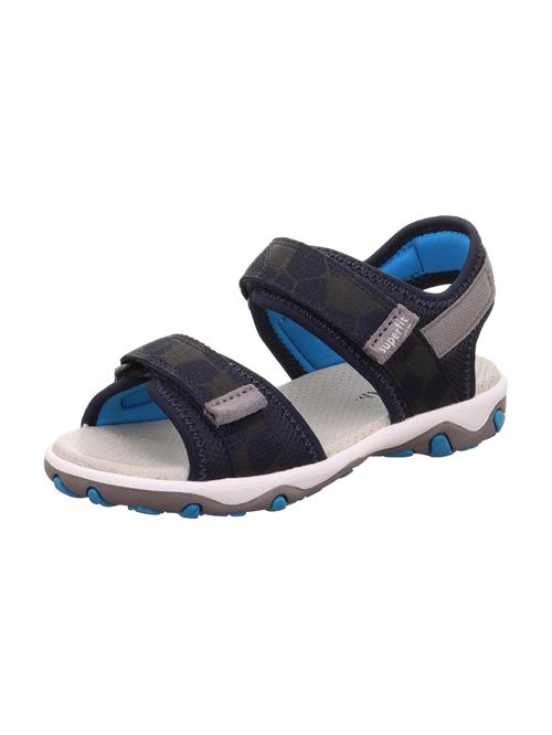 SUPERFIT Åbne sko 'Mike 3.0'  marin / grå / mudderfarvet / hvid