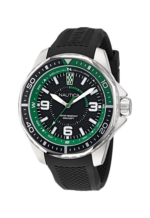 NAUTICA Analogt ur 'Koh May Bay'  grøn / sort