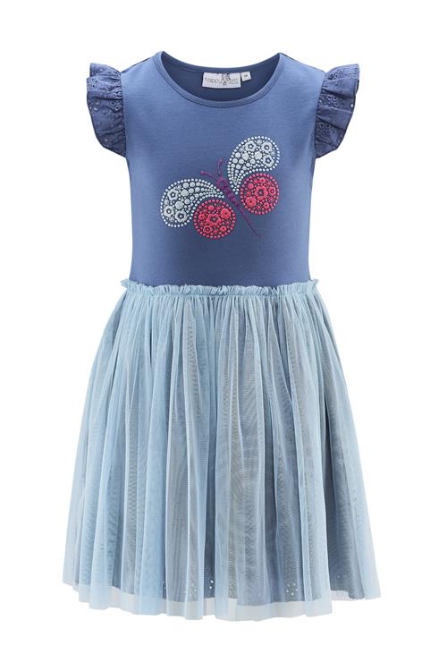 happy girls Kjole  opal / mørkeblå / rød / sølv