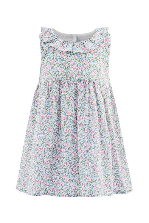 happy girls Kjole  lyseblå / grøn / neonpink / hvid