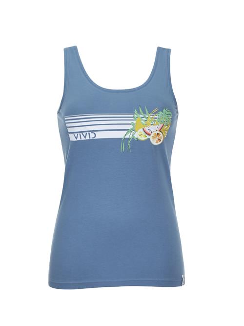 VIVID Overdel  røgblå / citron / hvid