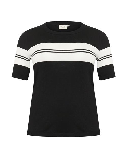 KAFFE CURVE Pullover 'KCLizzy'  sort / hvid