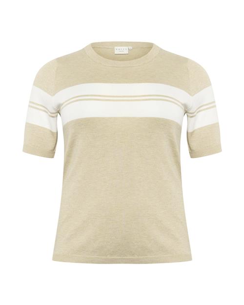 KAFFE CURVE Pullover 'KClizzy'  beige-meleret / hvid