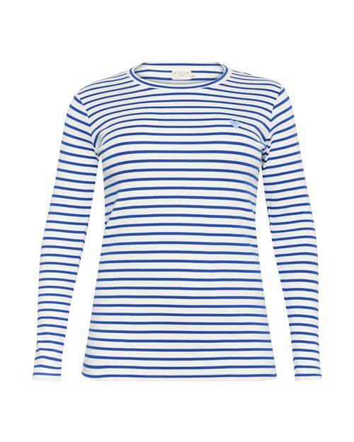 KAFFE CURVE Shirts 'KCLia'  mørkeblå / hvid