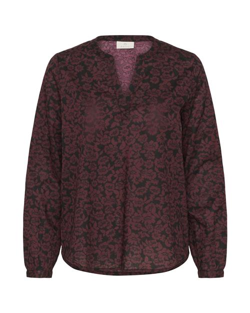 Kaffe Bluse 'KABeathe'  mørkebrun / sort