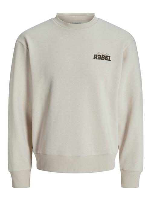 JJ Rebel Sweatshirt 'JREBJIM'  ecru / mørkebrun