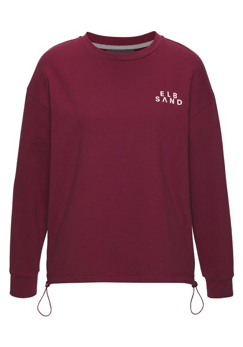 Elbsand Sweatshirt  lyserød / vinrød