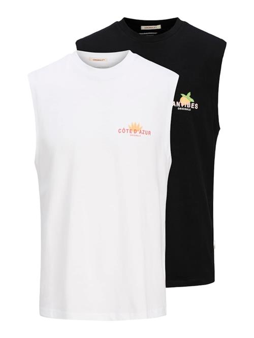 JACK & JONES Bluser & t-shirts 'JORCANGGU'  sort / hvid