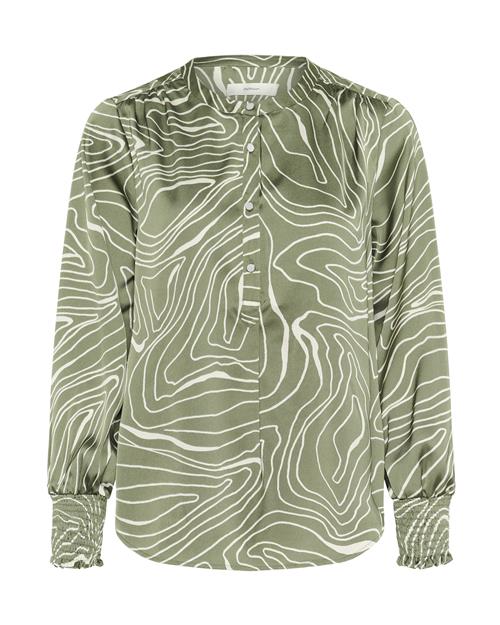 InWear Bluse 'IzabellaIW'  khaki / hvid