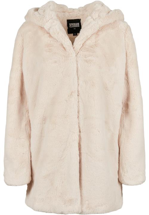 Urban Classics Overgangsfrakke ' Ladies Hooded Teddy Coat '  offwhite