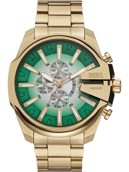 DIESEL Analogt ur 'Mega Chief'  guld / grøn