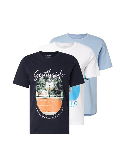 JJ Rebel Bluser & t-shirts 'JREBBAS'  navy / lyseblå / hvid