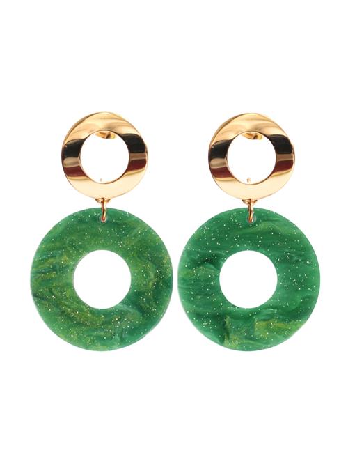 Fräulein Wunder Øreringe 'Adua'  guld / grøn