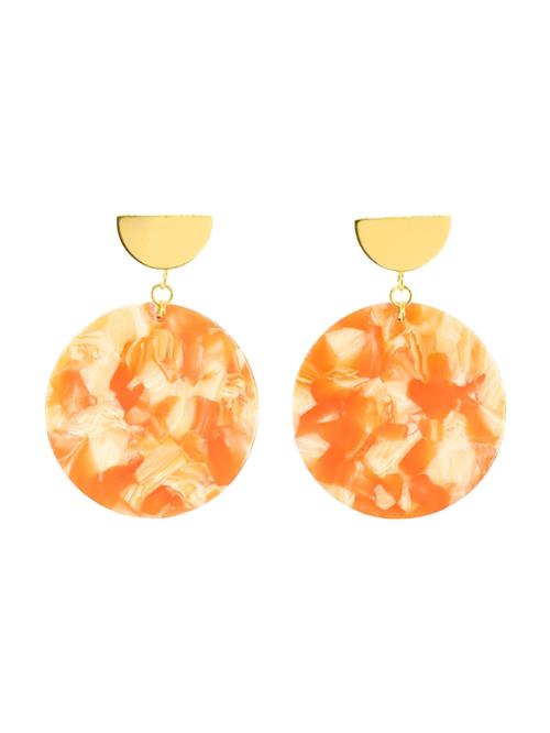 Fräulein Wunder Øreringe 'Amal'  guld / orangerød